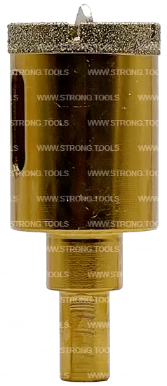 Алмазная коронка по керамике с центр. сверлом 30мм (Gold) Strong СТК-06700030