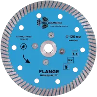 Алмазный диск по граниту 125*М14*10*2.4мм серия Flange Trio-Diamond FHQ452