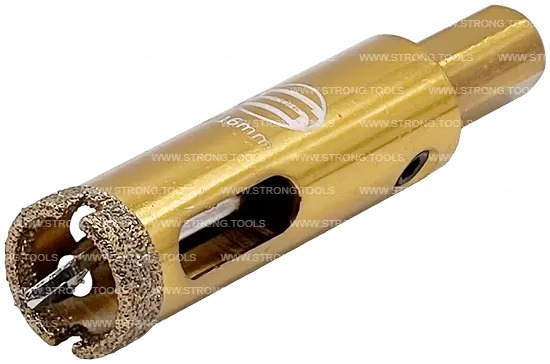 Алмазная коронка по керамике с центр. сверлом 16мм (Gold) Strong СТК-06700016