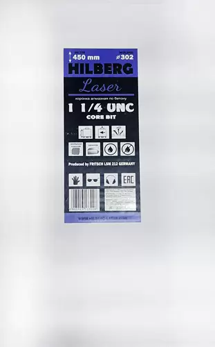 Алмазная буровая коронка 302*450 мм 1 1/4" UNC Hilberg Laser HD726 - интернет-магазин «Стронг Инструмент» город Пермь