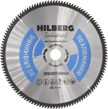 Пильный диск по алюминию 305*30*Т120 Industrial Hilberg HA305 - интернет-магазин «Стронг Инструмент» город Пермь