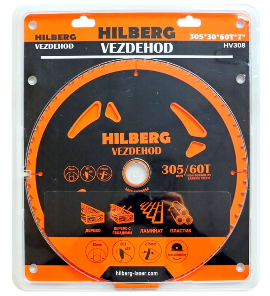 Универсальный пильный диск 305*30*60Т Vezdehod Hilberg HV308 - интернет-магазин «Стронг Инструмент» город Пермь