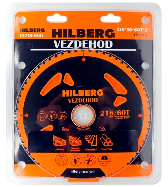 Универсальный пильный диск 216*30*60Т Vezdehod Hilberg HV218 - интернет-магазин «Стронг Инструмент» город Пермь