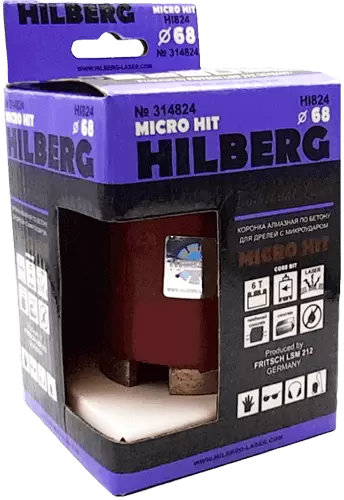 Коронка алмазная SDS-Plus 68 мм под пылеудалитель Hilberg Laser Micro Hit HI824 - интернет-магазин «Стронг Инструмент» город Пермь