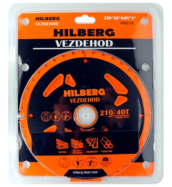 Универсальный пильный диск 210*30*40Т Vezdehod Hilberg HV213 - интернет-магазин «Стронг Инструмент» город Пермь
